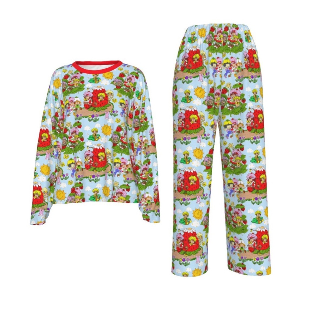 Strawberry * vintage 80’s cartoon * woman’s loungewear / sleepwear set *…